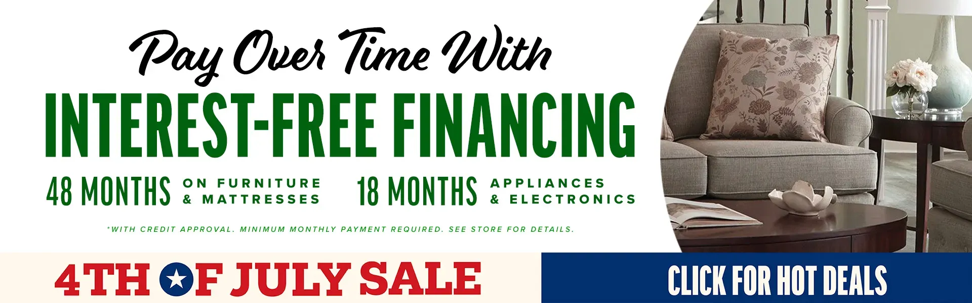 Interest-free financing 